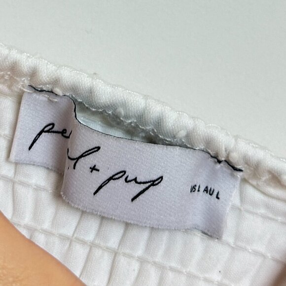 PETAL & PUP Floret Midi Dress in White Size Large - Picture 7 of 10